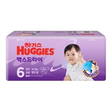 하기스 맥스드라이 뉴 공용 점보 밴드형, 6단계, 40매