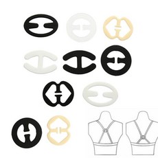 브라 어깨끈 고리 미끄럼방지 버클 9P 보조장치 속옷끈 후크