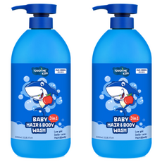 터치미 키즈 베이비 3in1 올인원 헤어 앤 바디워시, 1L, 2개