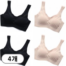 차쿠 4P 차쿠 여성 심리스 노와어 스포츠 브래지어