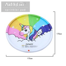 더엘픽 바닥분수 매트 물놀이매트 야외, 1개, 유니콘 (170cm)