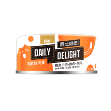 爵士貓吧 真愛鮮肉餐主食罐 南瓜 80G*24入 貓罐頭 貓咪主食罐, 80g, 1箱, 鰹魚白肉+ 雞肉+南瓜