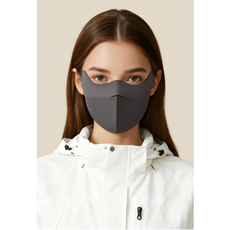 겨울 후리스 방한 마스크 패션 마스크 골프 자외선 차단, 그레이, 1개