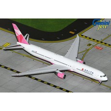 GeminiJets 達美航空 Delta Air Lines B767-400ER N845MH 粉紅 1:400 飛機模型 合金材質 精緻收藏, 1個