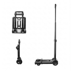 리브앳 접이식 폴딩 쇼핑 핸드카트, 1개, 블랙