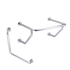 【海夫健康生活館】裕華 不鏽鋼系列 亮面 浴廁組 面盆扶手 V型扶手 40x40cm(T-111 T-054), 1個