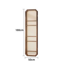 藤編實木屏風隔斷，客廳折疊移動屏風，複古風新中式玄關隔屏, 胡桃色一扇（高度180）