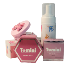 Tomini 兒童水性指甲油 8ml, 金粉+筆芯+泡泡潔面