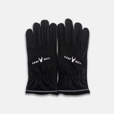 體溫魔術師 反光麂皮防風觸控手套 保暖止滑 高彈貼合 騎車通勤戶外運動必備, 黑, 1個