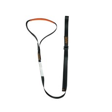 Fusion Climb 61cm x 2.5cm 조절 가능한 가을 안전 랜야드 대형 플랫 루프 23kN 블랙, Fusion Climb 61cm x 2.5cm 조절 가