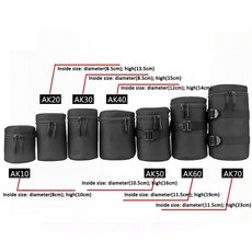 카메라 백팩 크로스백 가방 deluxe camera lens bag 방수 파우치 for dslr nikon canon sony olympus case soft padded, ak50 하이16cm, 1개