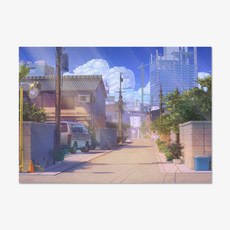 일본 A 감성사진 펠트 패브릭포스터 대형사이즈, FP감성_일본A 20동네에서, A4