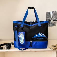 스키 부츠 가방 남성용 대용량 여행용 부츠백 경량 스포츠 스노보드 숄더백, 블루