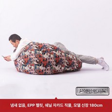 1인용 대형빈백 홈바디즈 거실소파 원룸 좌식쇼파 빈백, 120x80cm [자이언트 미디엄], [셰닐] 선글라스 자카드