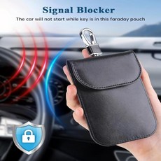 Teskyer 전파 차단 파우치 릴레이 어택 스마트 키 케이스 방범 대책 RFID 블로킹 도난 카 보안 2장입, 10 정품 가죽 - 라벤더, 1개