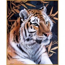 O04b 백두산호랑이(WM6268)-액자포함 (보석십자수), 1개