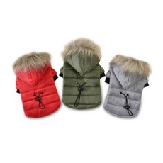 베이직 패딩 점퍼 애견의류 강아지옷, 1개, 그레이
