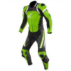 KOMINE摩托車防護服，透氣舒適，螢光綠配色，安全有型, 螢光綠, 1套