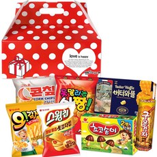 행복장바구니 과자선물세트, 1개, 22.행복세트C(땡땡이)