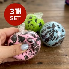 노디샵 초코 왁뿌볼 말랑이 스트레스볼 왁뿌 스퀴시, 3개, 180g