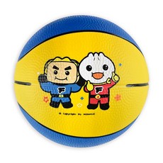 FOOD超人兒童運動籃球 台灣製 彈力球 安全無毒, 1個, 黃藍