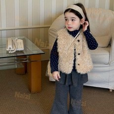 2025秋冬季新款寶寶加厚保暖背心 純色洋氣坎肩 女童毛毛馬甲