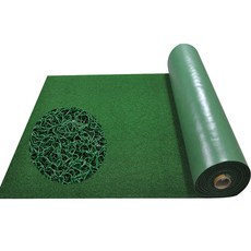 출입구 미끄럼방지매트 코일매트 수지매트 쿠션롤매트 A형, 그린120x1cm, 1개