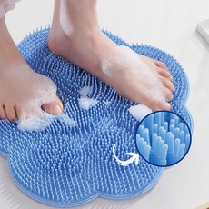 제퍼젠 욕실 풋클리너 각질케어 발씻는 매트, 1개, 1개입, 블루