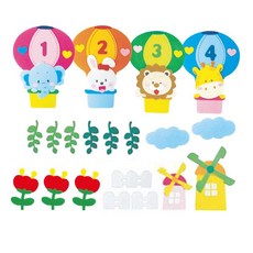 환경꾸미기세트 기구들타요 신학기게시판 펠트 소품 cof*39471nU, 1개