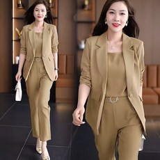 TIMEPURE 여성 데일리 정장 상하세트 오버핏 오피스 심플 슬림핏 정장자켓 + 정장바지 캐주얼 면접복 오피스룩 정장 슈트 3피스 상하세트