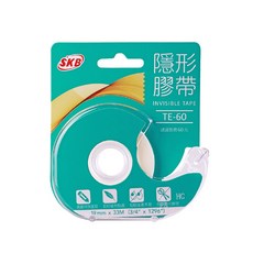 【CHL】SKB TE-60 隱形膠帶台 輕便型 迷你 透明 19mmx33M, 1個