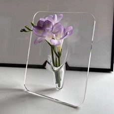 쌍문상회 지금 필요한 아크릴꽃병 투명액자 조화화병 감성선물 액자장식품 장식 아크릴 오브제 심플한 투명화병 북유럽 투명 31872EA, 투명(클리어)1P