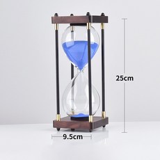 Equator 클래식 모래시계 샌드아트 모래멍 사우나 시계 인테리어소품 15분, 블루