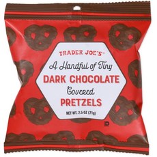 미국 트레이더조 Trader Joe's Dark Chocolate Covered Pretzels 다크 초콜릿 코팅 프레첼 쿠키, 12개, 71g