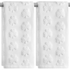 성 패트릭의 날 핸드 타월 3팩 그린 화이트 클로버 토끼풀 100% 면 장식 욕실 타월 세트 건조 청소 요리 일상용 34.5 x 74.1cm(13.7 x 29.5인치, Shamrock 5