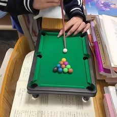 미니당구대 실내 테이블스포츠 가정용 소형 포켓볼 게임 세트 휴대용 장난감 큐 포함, 2세트, 두꺼운 미니 당구대 2세트
