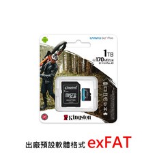 金士頓 高速記憶卡, 1個, SDCG3/1TB (exFAT)