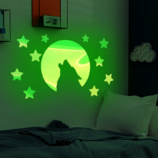 빌픽 아기방 꾸미기 천장 벽지 인테리어 포인트 야광 스티커, 하울링독