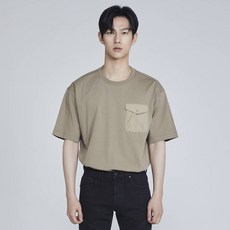 버커루 남성 20수 노말 우븐포켓 R넥 TS(B222TS280P)