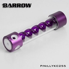光華CUMA散熱精品*BARROW LLYKC255 T病毒懸浮水箱 255mm 羅蘭紫合金 紫螺旋 黑/白蓋可選 現貨, 1個, 白蓋