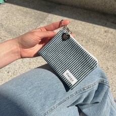 온소유 스트라이프 동전지갑 카드지갑 미니파우치