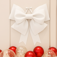 탐나마켓 초대형 리본 무타공 고리 포함 DIY키트, 1개, 화이트