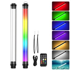 UYLED RGB LED 사진 조명 10400MAH 모드 스틱 컬러 휴대용 배터리 비디오 전원 지팡이 튜브 녹화 방수 스튜디오용 12가지 IP68, P7RGB (Without APP)