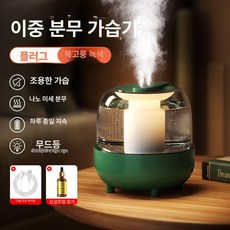 초음파 가습기 대용량 2중분무 저소음, 5리터 녹색 간헐식 3단계 조절향유, 기본 모델명/품번