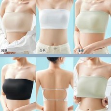 ZUCW 無肩帶無痕冰絲內衣 防下垂 夏季防滑 抹胸 聚攏小胸少女