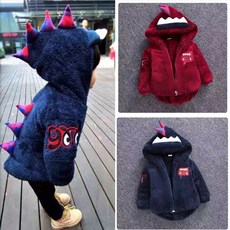 寶貝童年 羊羔絨恐龍造型外套 兒童秋冬保暖厚外套 多色可選