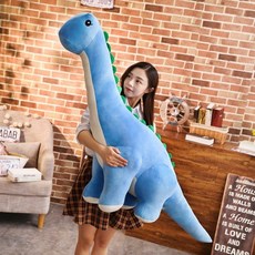 브라키오사우루스 인형 초식공룡 대형 베개 완구 공룡 잠자리 공룡인형, 1. 80cm, 2. 블루