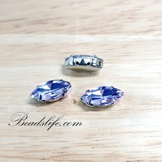 뽀트 모양 글라스 캡보석 백금도금, 바이올렛, 7-15mm(30개), 1개