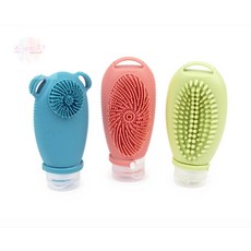 소예랑 2IN1 실리콘 소분 용기 브러시 샴푸공병, 옵션품절_1_01_79DMUPMD24072911, 1개