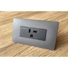 Panasonic 國際牌 ADVANCE 超薄面板 220V 冷氣插座, 1個, 霧灰蓋板/霧黑T形220V插座